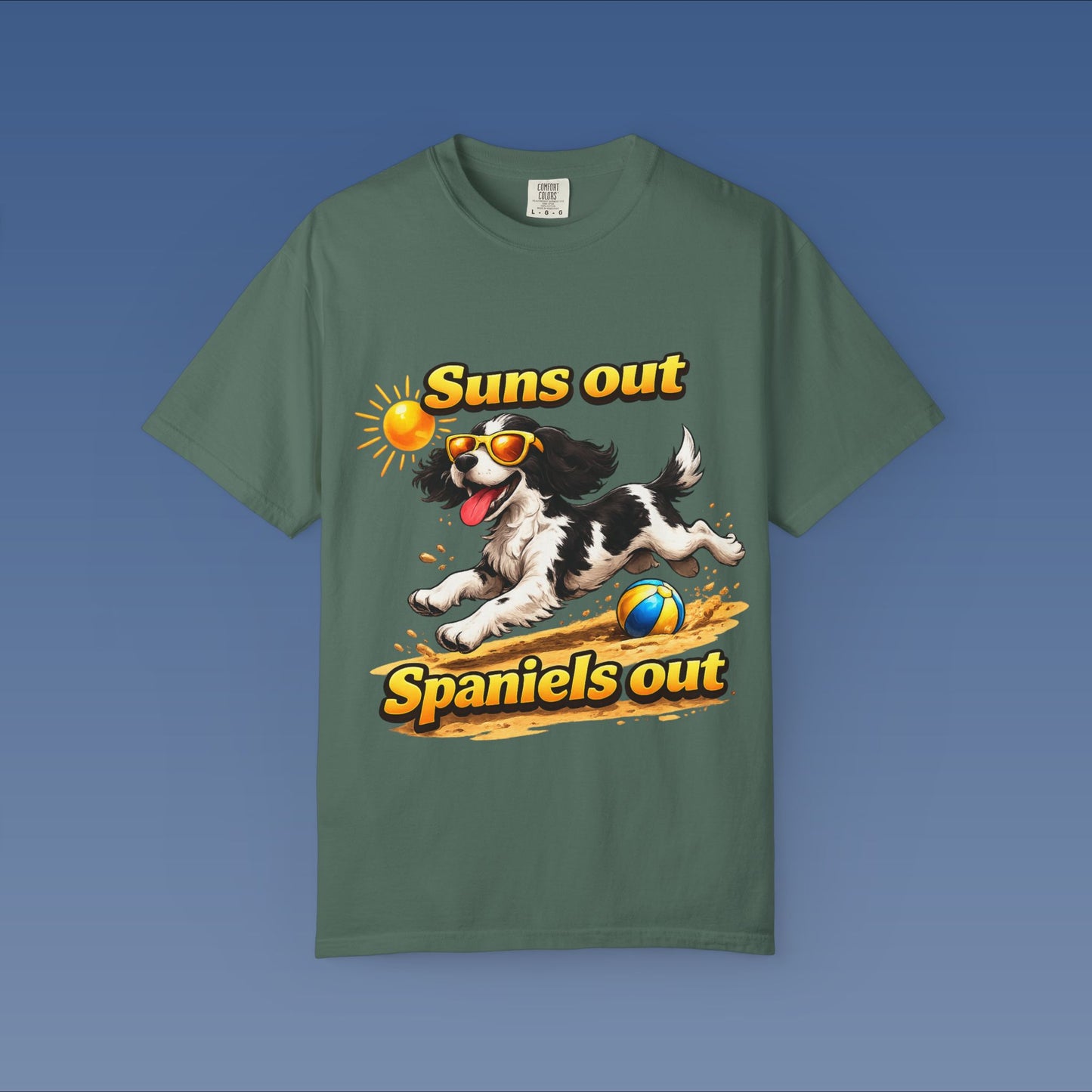 Suns Out Spaniels Out - Black and White