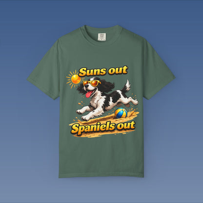 Suns Out Spaniels Out - Black and White