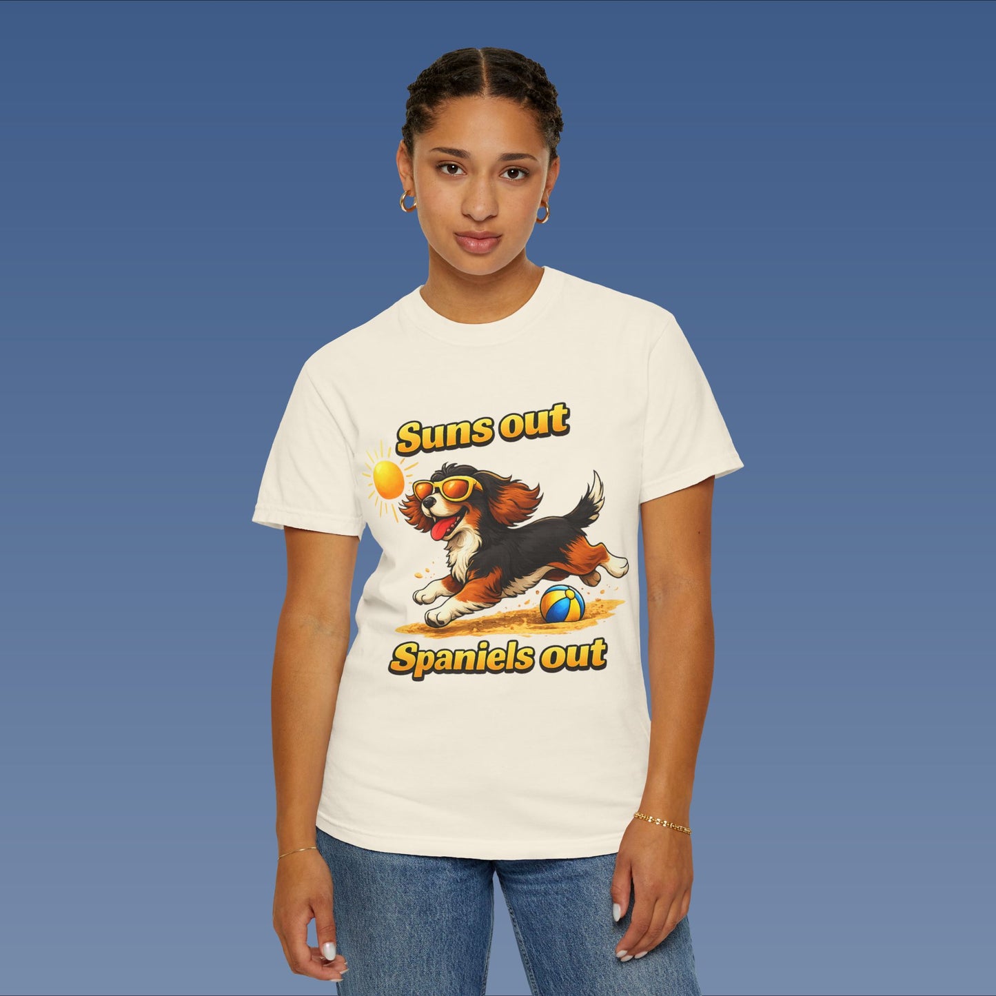 Suns Out Spaniels Out - Black and Gold