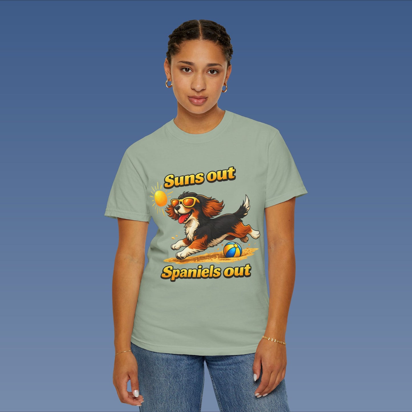 Suns Out Spaniels Out - Black and Gold