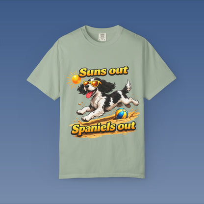 Suns Out Spaniels Out - Black and White