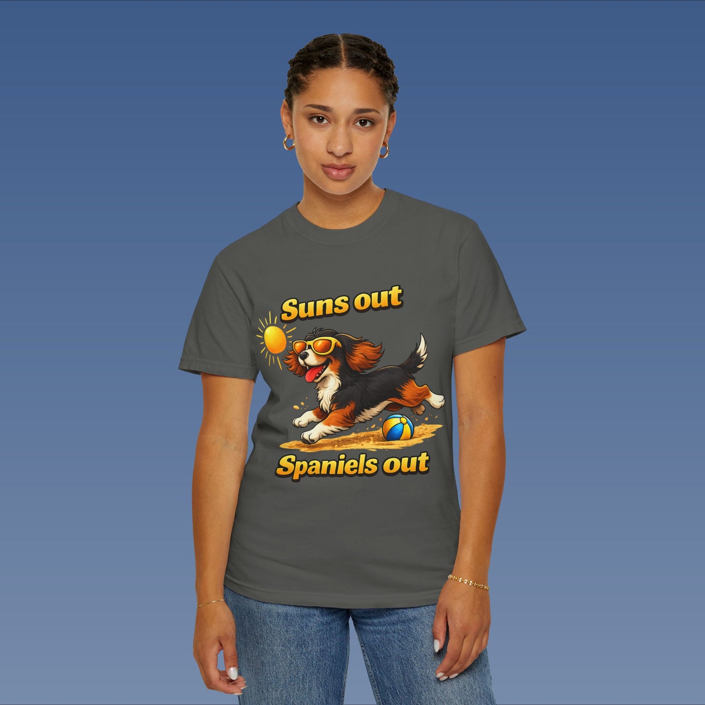 Suns Out Spaniels Out - Black and Gold
