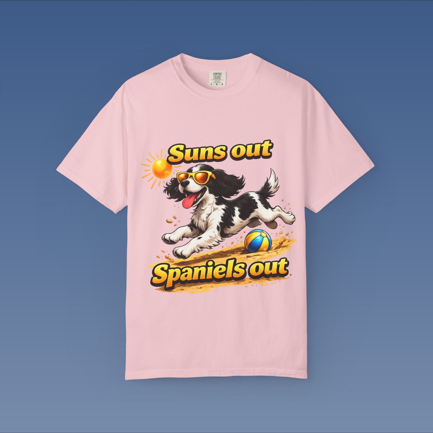 Suns Out Spaniels Out - Black and White