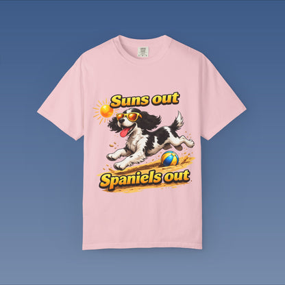 Suns Out Spaniels Out - Black and White