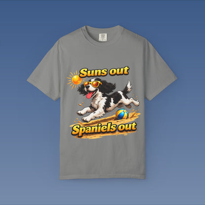 Suns Out Spaniels Out - Black and White