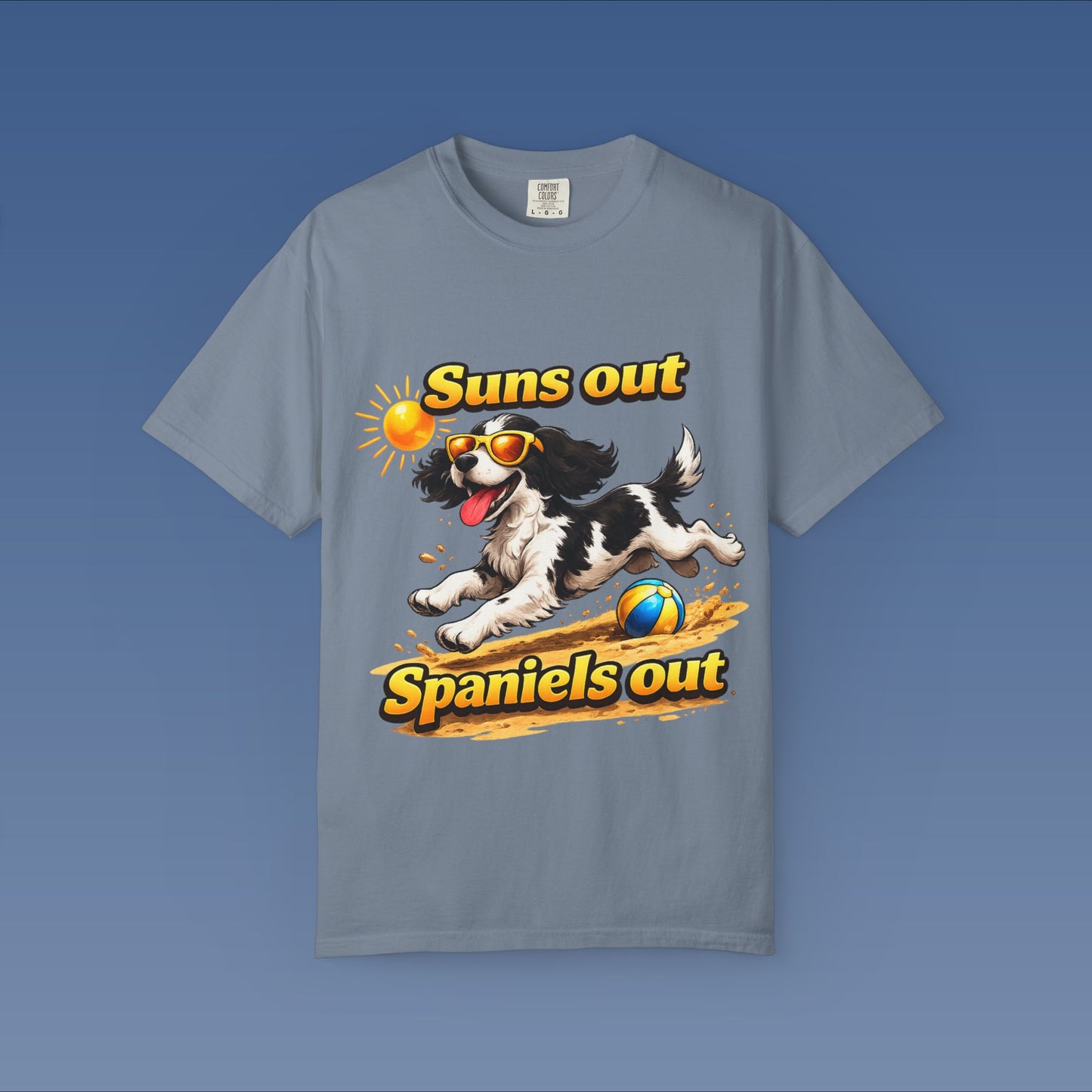 Suns Out Spaniels Out - Black and White