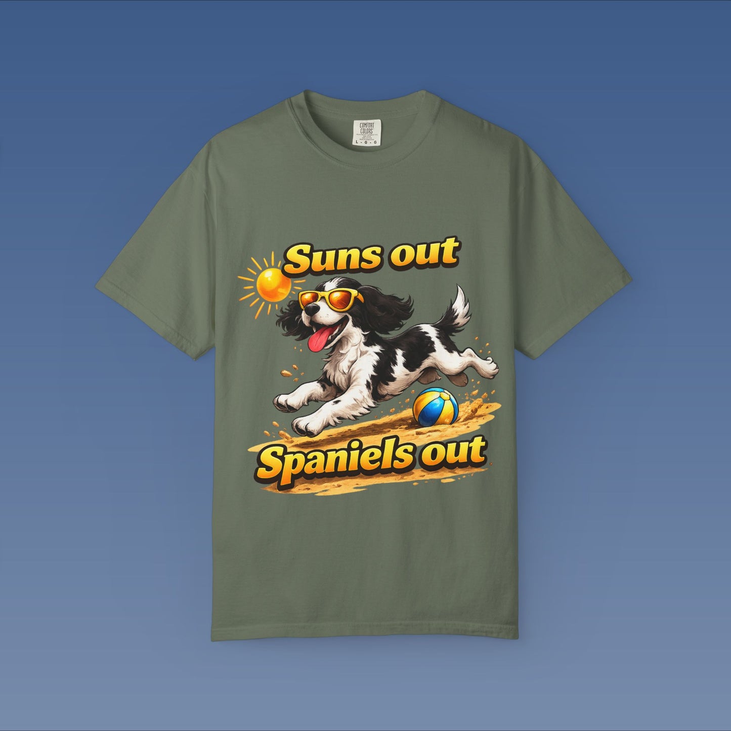 Suns Out Spaniels Out - Black and White