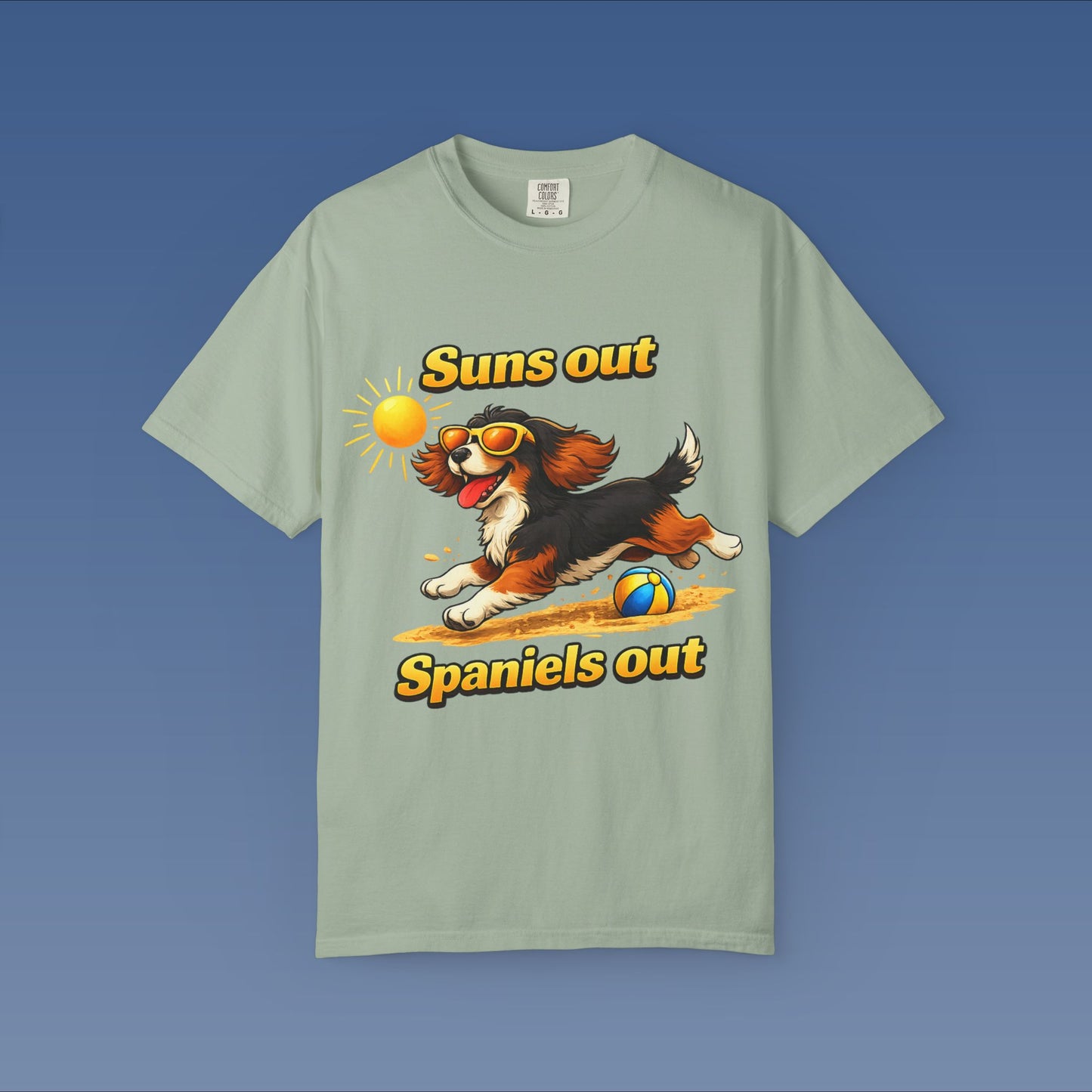 Suns Out Spaniels Out - Black and Gold