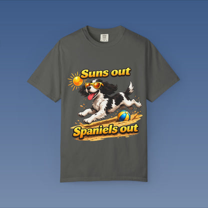 Suns Out Spaniels Out - Black and White