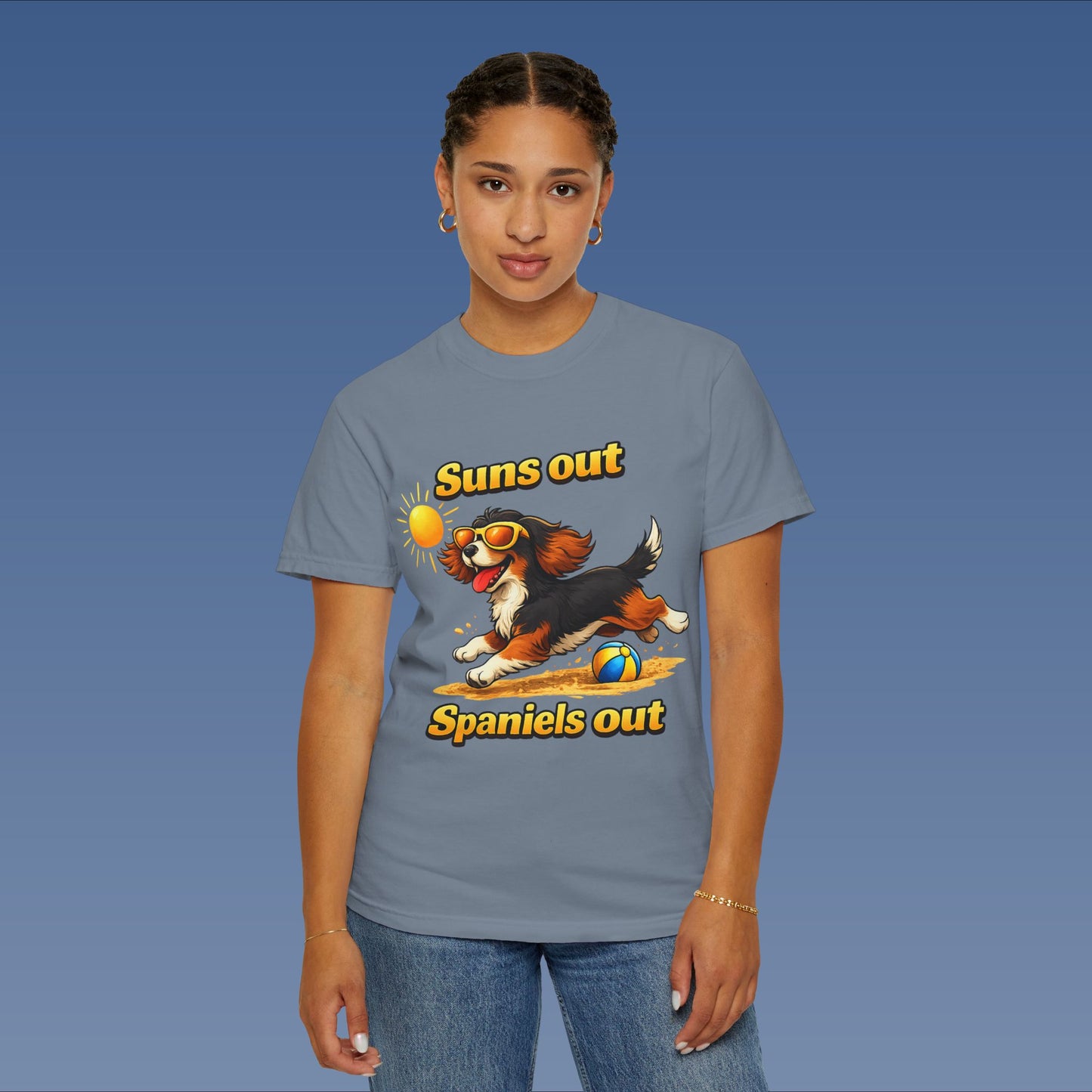 Suns Out Spaniels Out - Black and Gold