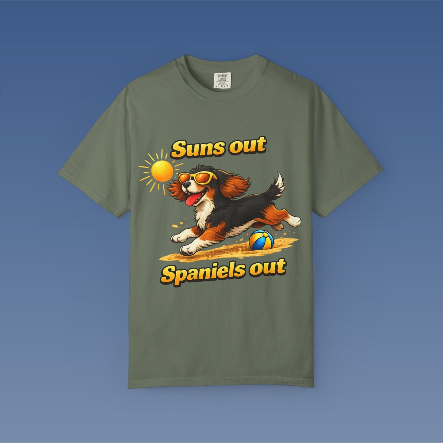Suns Out Spaniels Out - Black and Gold