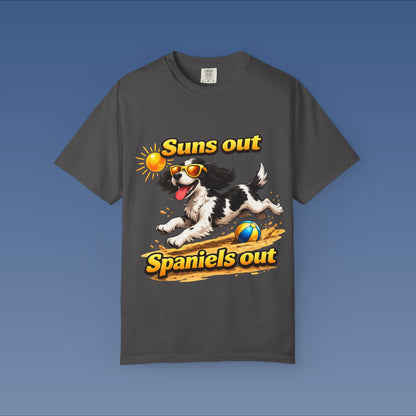 Suns Out Spaniels Out - Black and White