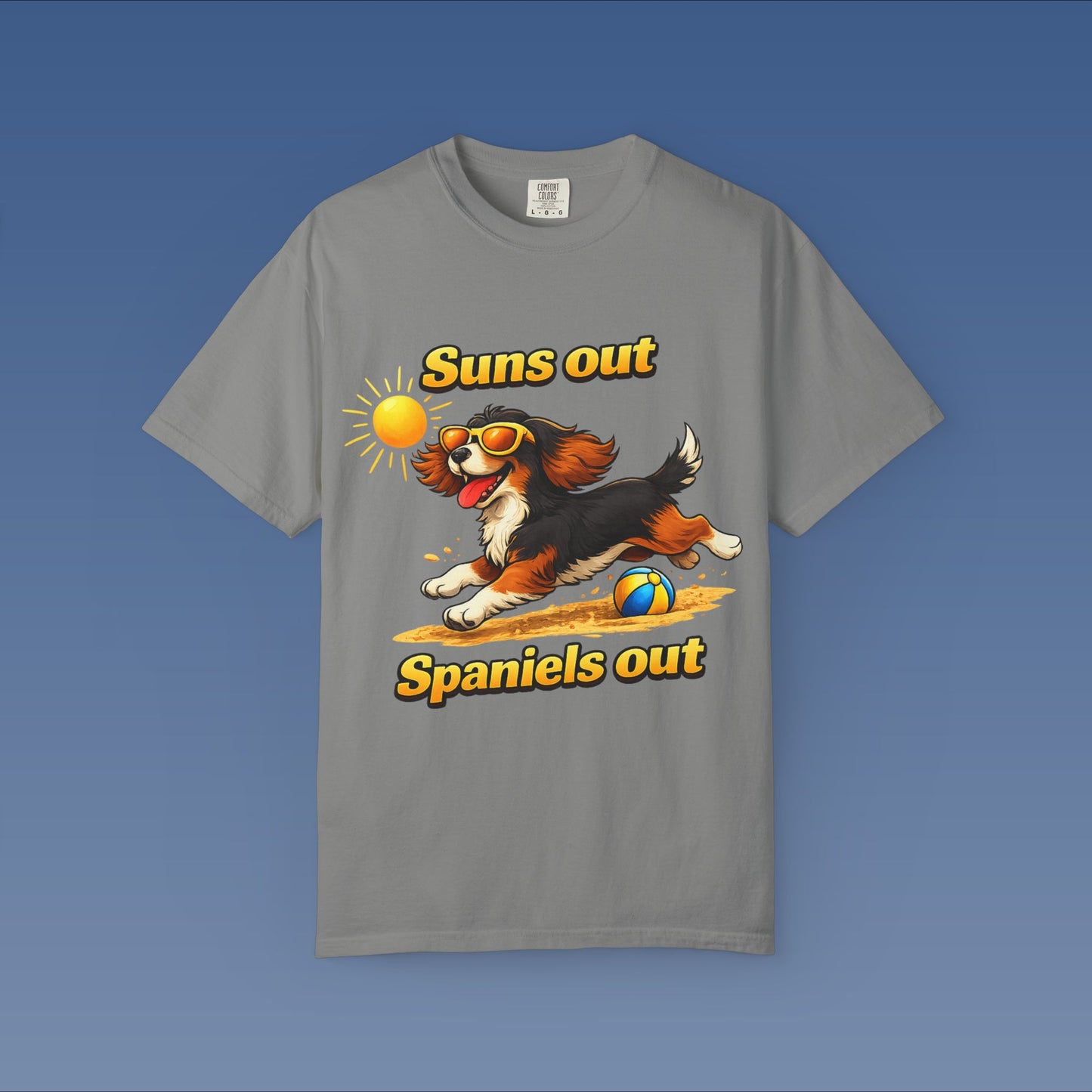 Suns Out Spaniels Out - Black and Gold