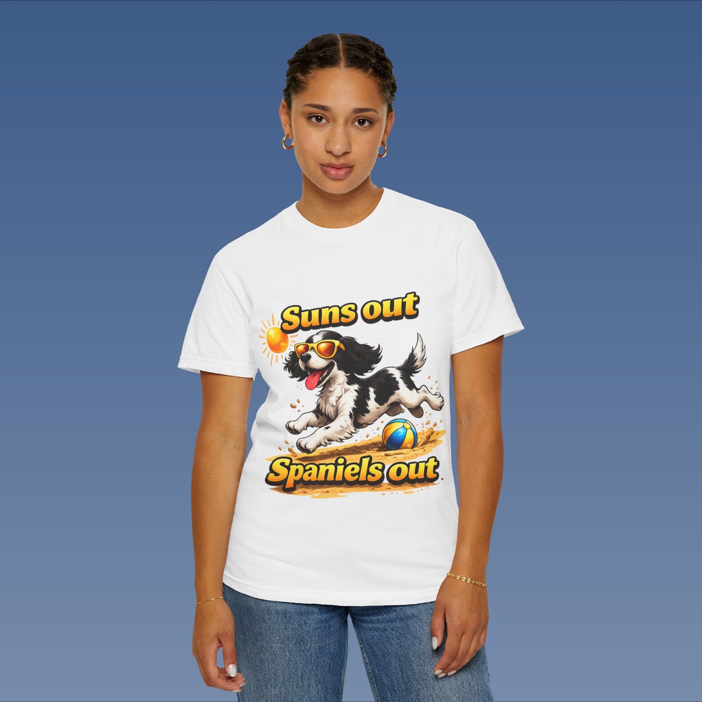 Suns Out Spaniels Out - Black and White