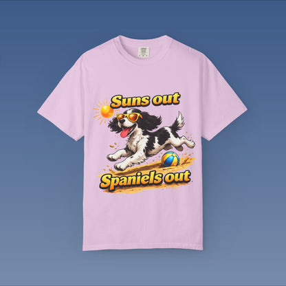 Suns Out Spaniels Out - Black and White