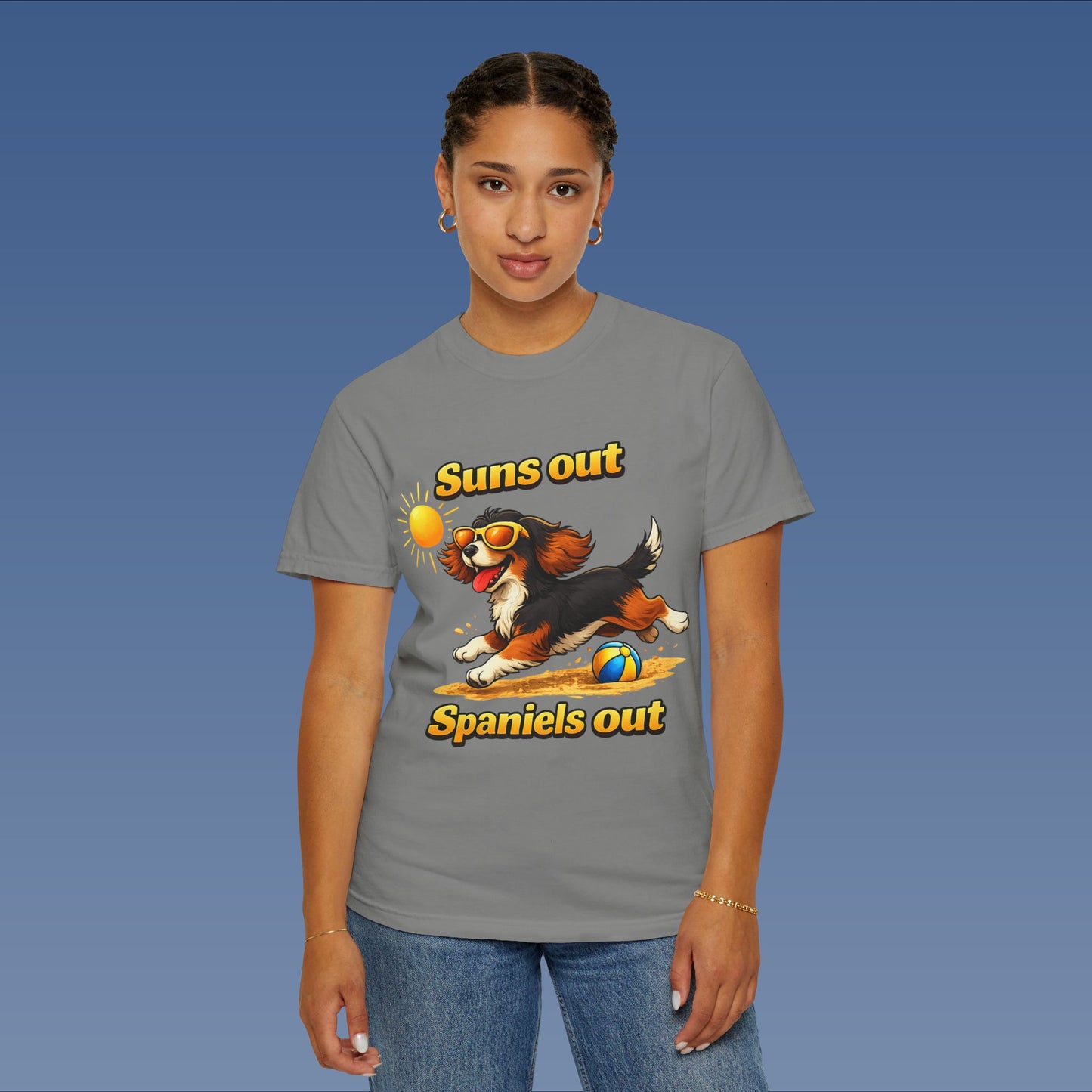 Suns Out Spaniels Out - Black and Gold