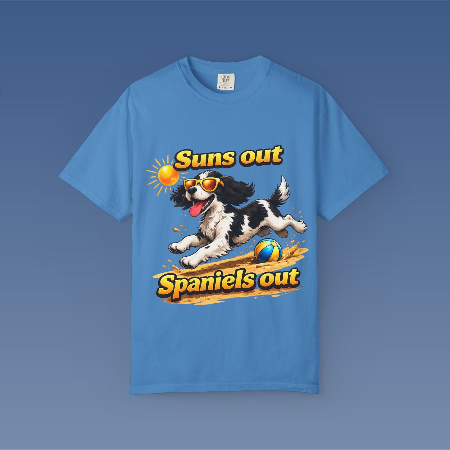 Suns Out Spaniels Out - Black and White