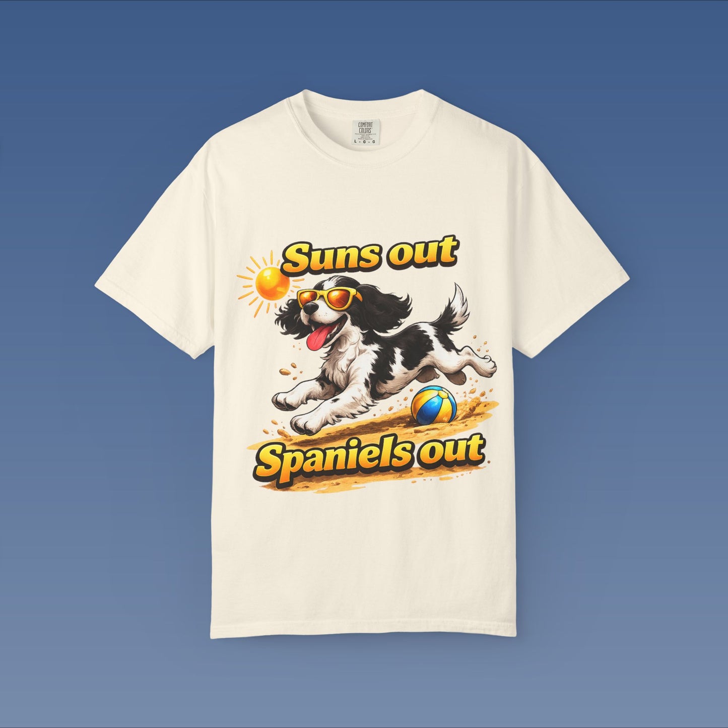 Suns Out Spaniels Out - Black and White