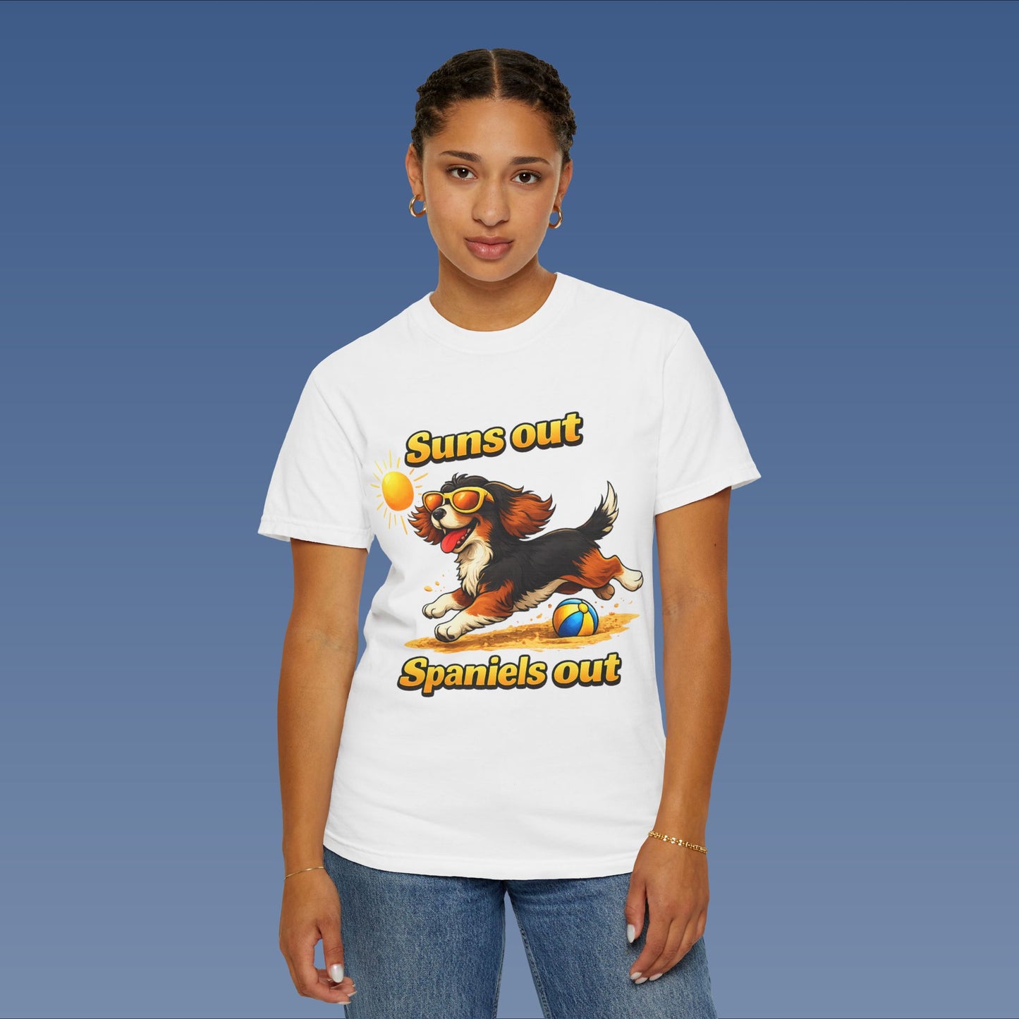 Suns Out Spaniels Out - Black and Gold